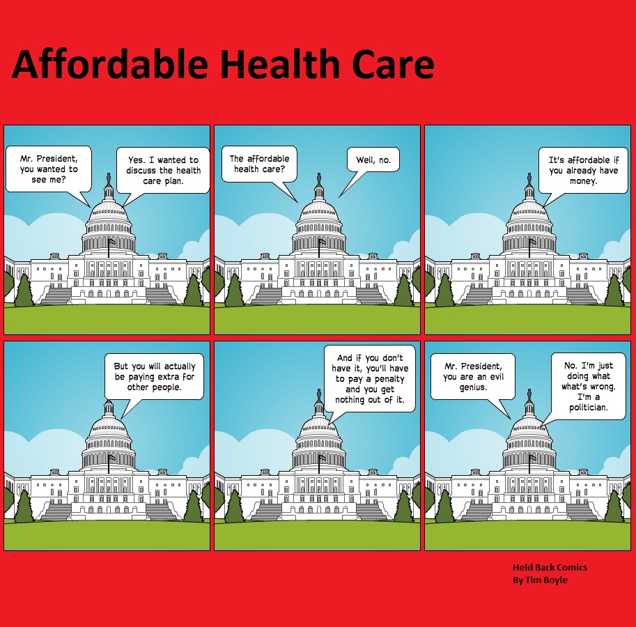 “Affordable Health Care” Held Back Comic | Held Back Comics